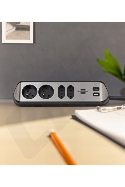 Brennenstuhl Prelungitor de colț 4 prize 2xUSB