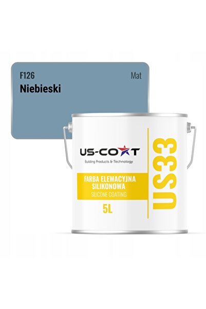 NO BRAND Vopsea pentru fațade, siliconică, albastră, F126, UV, 5L, Producător