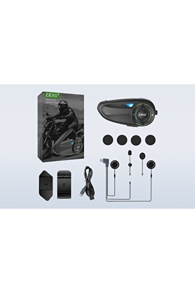 NO BRAND EJEAS Q8 Interfon pentru cască de motocicletă cu conectivitate Bluet...