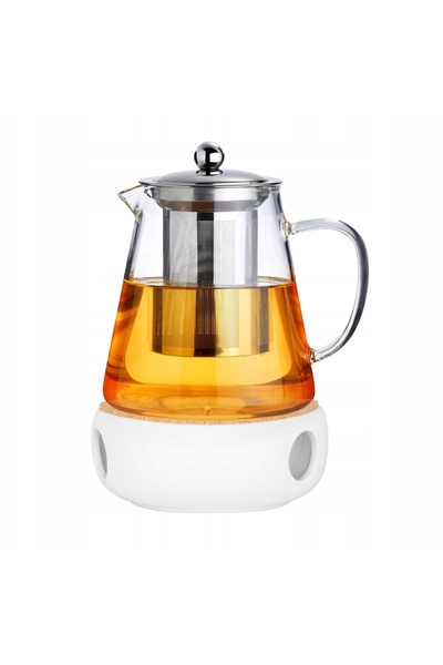 NO BRAND DZBANEK Ceainic ceramic cu infuzor, din sticlă și cu funcție de încă...