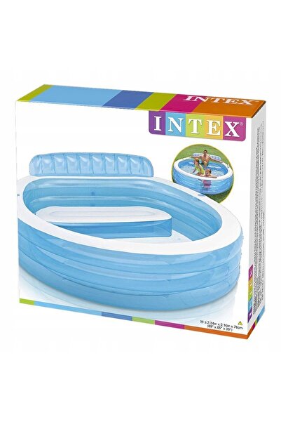Intex Piscină de familie cu scaun 229x218x76 cm Zonă de relaxare pentru familie