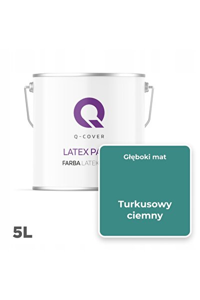 NO BRAND Vopsea latex pentru pereți, turcoaz închis, H1421, 5L, mată, Producător