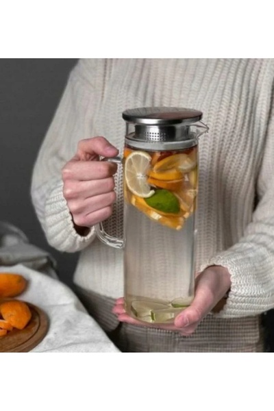 NO BRAND WILMAX Cană termorezistentă de 1,5 l cu capac din bambus + CADOU