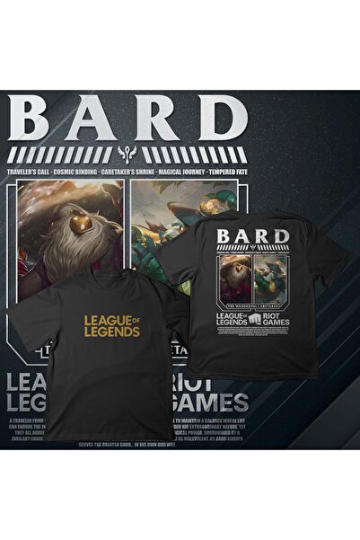 EZ Design League of Legends Bard Printed Oversize Black T-Shirt