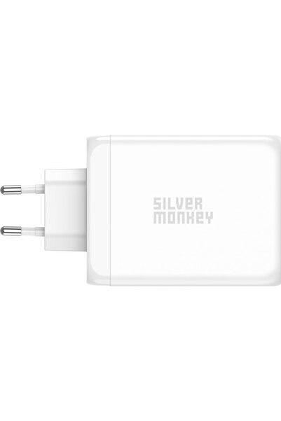 NO BRAND Încărcător Silver Monkey GaN 200W USB-C PD + USB3.0