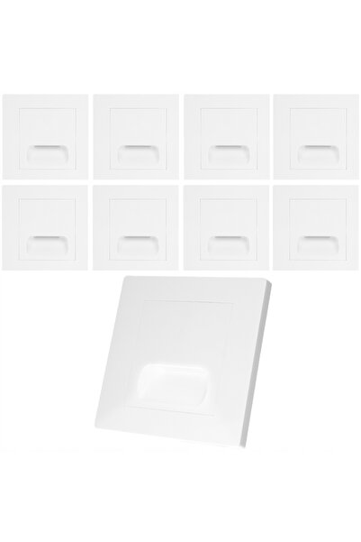 NO BRAND 2x Lampă de scară Halogen LED Alb Premium