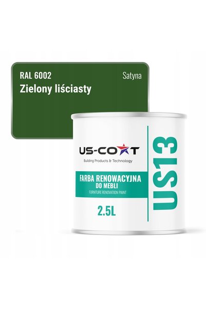 NO BRAND Vopsea pentru dulapuri de bucătărie Verde Frunză RAL 6002 Satinat 2,5L