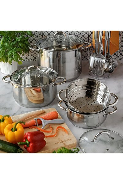 Konighoffer GARNEK INDUKCIA Gaz INOX Capac SOLIDNY Faro 3,4l 20cm