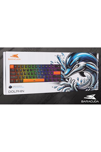 NO BRAND Tastatură de gaming Baracuda RGB, cu fir USB-C, Anti-Ghosting, Layou...