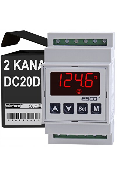 esco Regulator de temperatură dublu, termostat, senzor