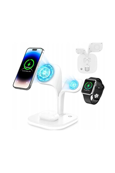 NO BRAND Încărcător wireless cu inducție magnetică cu lampă albă