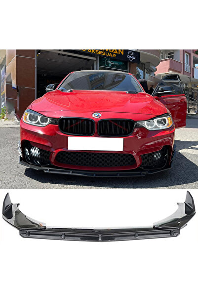 HasAkman Bmw F30 F32 F36 M3 M4 Uyumlu Ön Lip Parlak Siyah 3 Prç Brabus Kırılm...