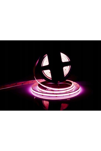 NO BRAND Bandă LED COB 12V 480 diode/m PRO 10W/m culoare neon roz 5m