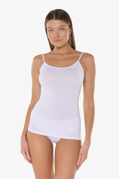 SOFT AURA Malabadi Women's White Extra Soft Micro Modal Undershirt with Adjus...