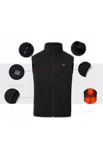 NO BRAND Mozos HV3-XL, vestă electrică încălzită unisex, mărimea XL