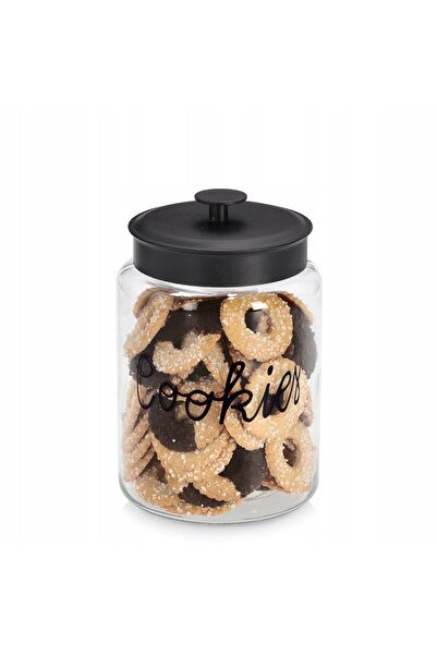 zeller Borcan de sticlă de 4200 ml cu capac metalic pentru depozitarea biscui...