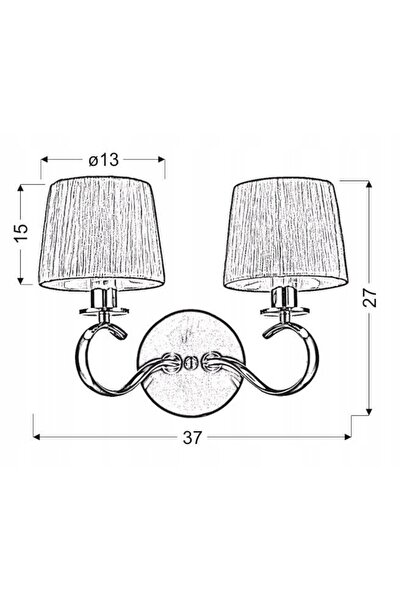 NO BRAND Aplică de perete Clara 2x40W E14 crom / alb, crom + alb
