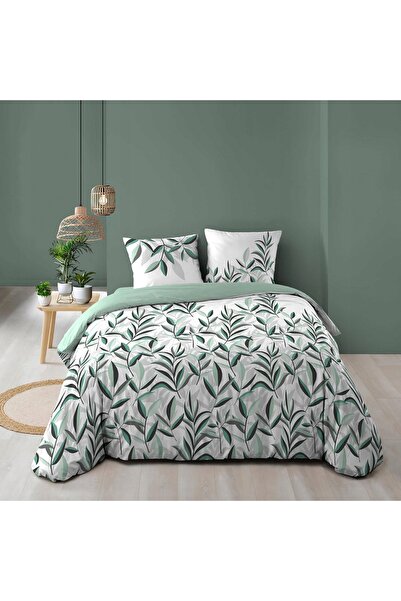 Douceur D'INTERIEUR Lenjerie de pat din bumbac cu model de plante verzi ELDOR...