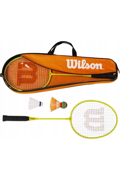 Wilson BADMINTON JUNIOR 2 RACHETE + FLĂCĂRI + GEANTĂ