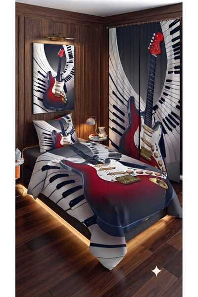 Elmas Dizayn 280*240 Cm. Special Design Single Bedding Room Set with Backgrou...