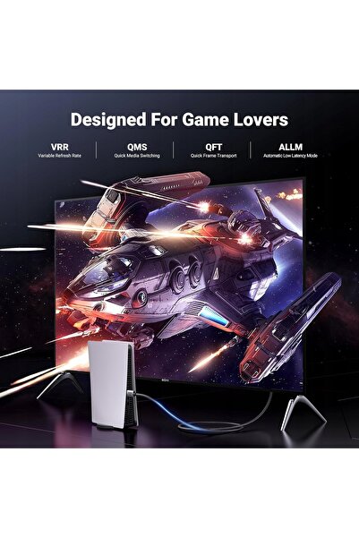 Ugreen Cablu HDMI 2.1 1M Tată la Tată pentru Monitoare 4K 8K PS5 XBOX