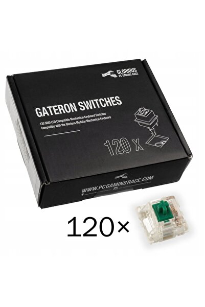 Glorious Switch Gateron Green 3.0, 120 bucăți, pentru tastatură mecanică, cu ...