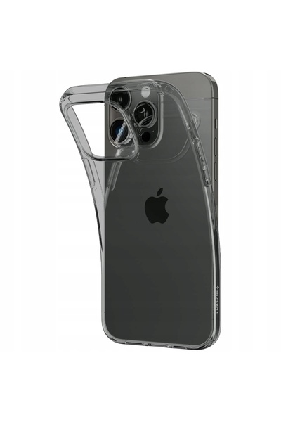 Spigen Husă Crystal Flex pentru Apple iPhone 15 Plus - gri-transparentă