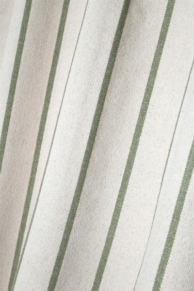 Stof PERDEA DE BUMBAC CU DUNGURI VERTICALE 135 X 260 CM VERDE METALIC CU LEGĂ...