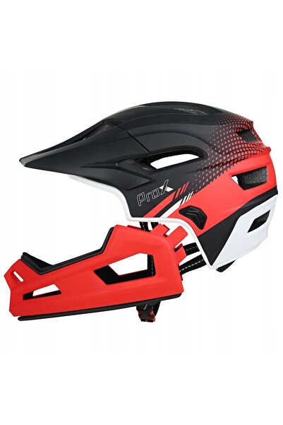 Prox CĂȘTĂ DE BICICLETĂ INTEGRALĂ CAGE II CU VIZIERĂ DETAȘABILĂ ROȘU 55-58 cm