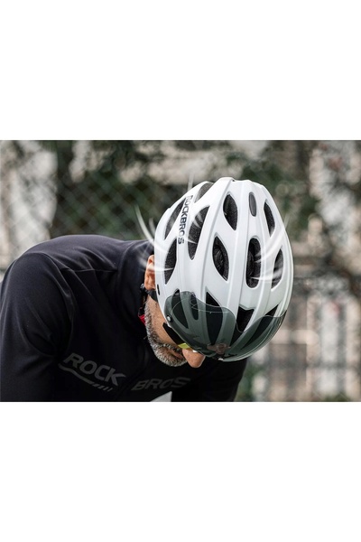 ROCKBROS Cască de bicicletă cu protecție solară, vizieră detașabilă TT-16 58-...