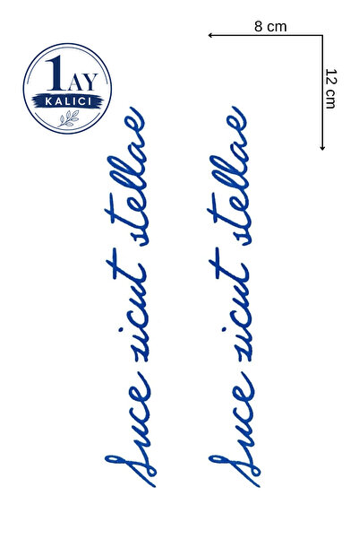 Barly 1 Ay Kalıcı Yazılı Sonradan Kararan Yarı Kalıcı Geçici Dövme Tattoo