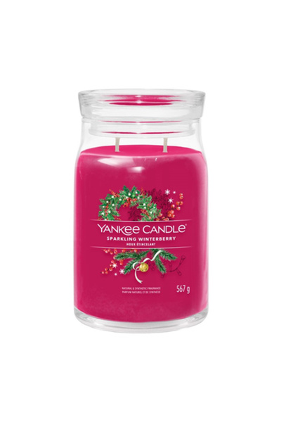 Yankee Candle Искряща Зимна ягода, Фирмена Голяма Свещ, 567 г