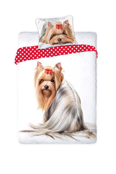 Faro Lenjerie de pat 160x200 Bumbac Câine Yorkie