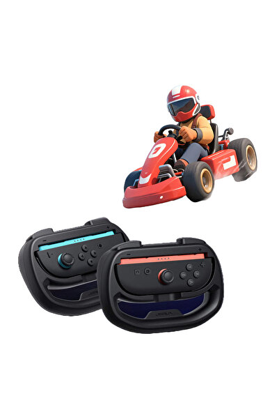 jsaux Pachet de 2 adaptoare volan de curse cu mâner de prindere pentru Ninten...