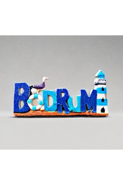 Mundy BODRUM Polyester Kabartmalı Magnet 9,5 cm x 5 cm Dekoratif Hediyelik Bu...