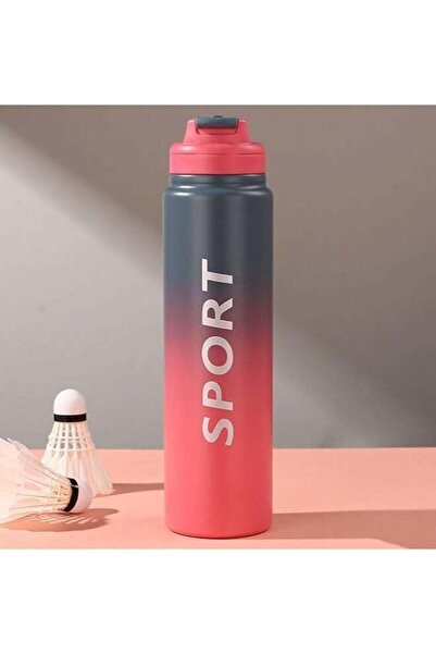 Generic 600ml Gradient Sports Water Bottle – Leakproof Flip Straw Lid, Travel...