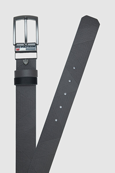 U.S. Polo Assn. حزام رمادي للرجال 50322595-VR024
