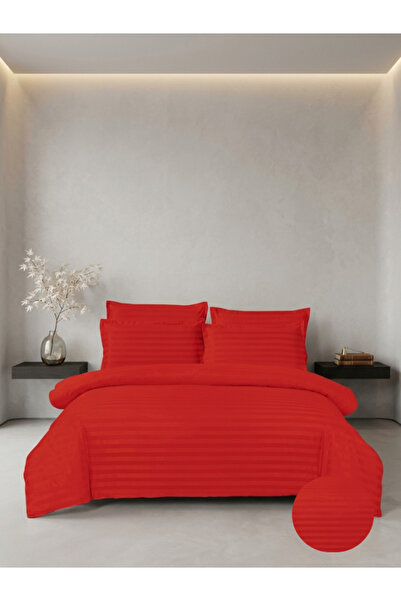 Truva Home Lenjerie de Pat Pucioasa Damasc | 6 Piese | Cearceaf cu Elastic 18...