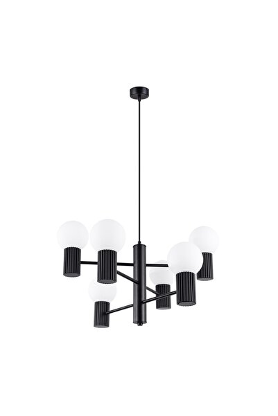 SOLLUX HALO 6 candelabru negru