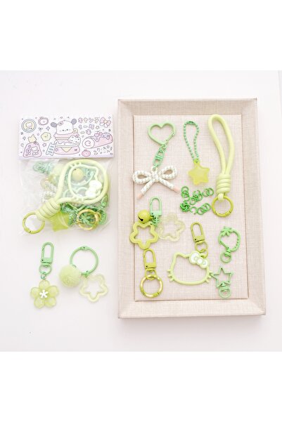 Choice3 color3 Multi Color Cute Keychain Charms Mixed Style Metal Key Ring Wi...