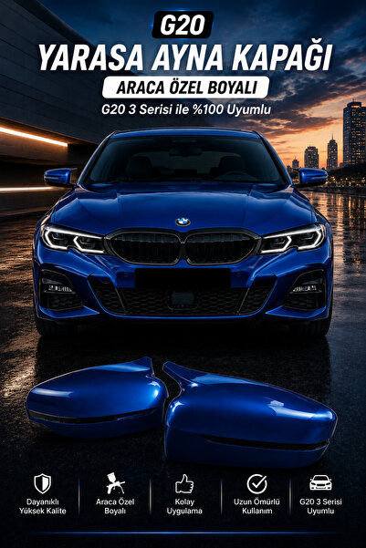 ModGR-Dizayn BMW 3 SERİSİ G20 ARACA ÖZEL BOYALI YARASA AYNA KAPAĞI A+ PORTİMA...