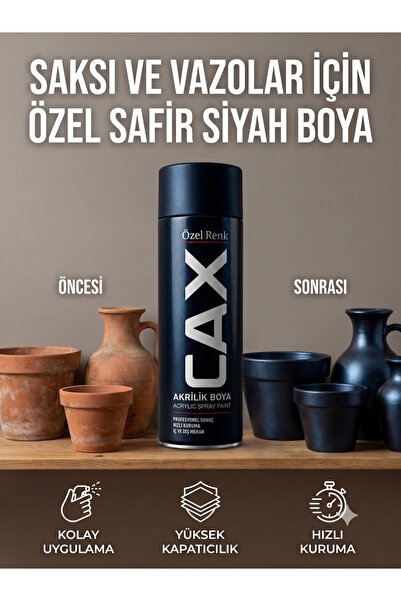 caxcolors Akrilik Sprey Boya 400ml - Saksı ve Vazolar İçin Hızlı Kuruyan Hobi...