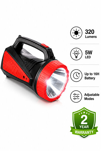 Ummelia Geepas GSL5564 Rechargeable LED Searchlight| 5W – 320 Lumens Emergenc...