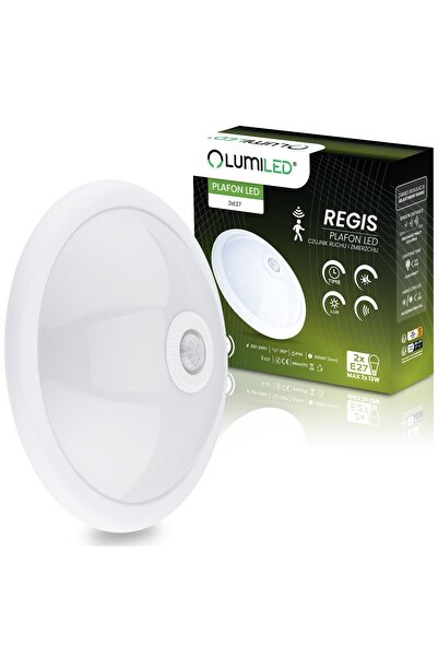 Lumiled Plafonieră LED aplicată REGIS 2x E27 IP44 cu senzor de mișcare și cre...