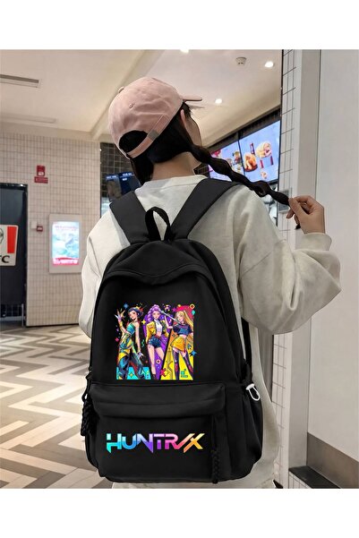 Minga London Black Huntrxx Printed School, Classroom, Course Backpack