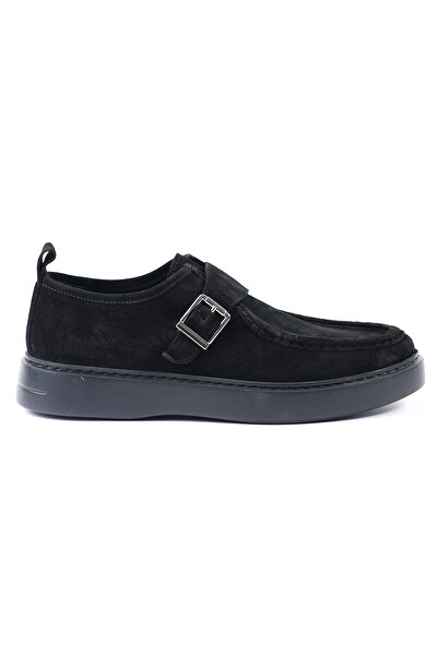 Tuna Genuine Suede Leather Black Eva Sole Casual Men's Shoes - E4847