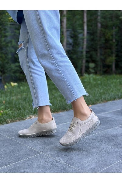DİVA Mink Leather Laser Women's Casual Shoes