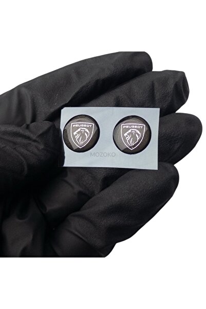 MOZOKO Kendinden Yapışkanlı Peugeot Uyumlu 14 mm Damla Baskılı Kumanda Amblem...