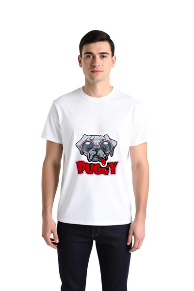 PayBuy Men's Graphic Printed Dog Cartoon T-Shirt 100% Cotton Relaxed Fit Shor...