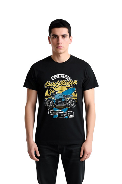 PayBuy Men's Motorcycle Surfing Theme Printed T-Shirt Beach Adventure Motor C...
